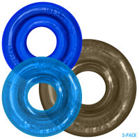 OXBALLS Lot de 3 Cockrings Rimringz Gris-Bleus