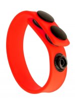 M & K Silicone Cock Strap &bull; Neon Red