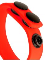 M & K Silicone Cock Strap &bull; Neon Red