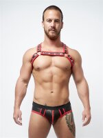 Mister B Neoprene Jock Brief Black Red in Gr&ouml;&szlig;e M
