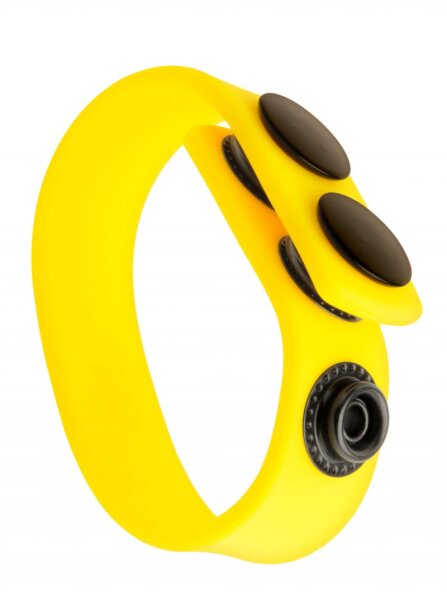 M & K Silicone Cock Strap &bull; Neon Yellow