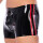 Xrub Latex Shorts Schwarz-Rot in Gr&ouml;&szlig;e L
