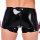 Xrub Latex Shorts mit Rei&szlig;verschluss Vorne/Hinten Schwarz-Blau in Gr&ouml;&szlig;e M