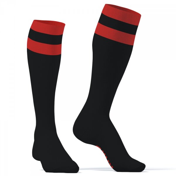 SneakXX Hard Hohe Socken Schwarz-Rot ONE SIZE