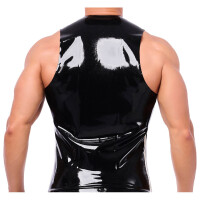 Xrub Latex-Top mit Rei&szlig;verschluss Schwarz-Wei&szlig; in Gr&ouml;&szlig;e S