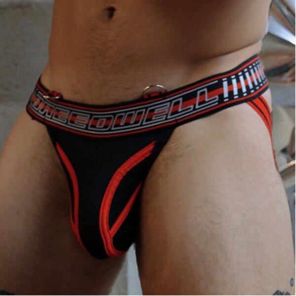 BREEDWELL Jockstrap Gymnetixxx Schwarz-Rot in Gr&ouml;&szlig;e XXL
