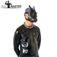 GASMASTER Armee-Gasmaske mit schwarzen Linsen