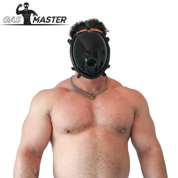GASMASTER Schwarze MSX Rauchglas-Gasmaske mit Vollvisier