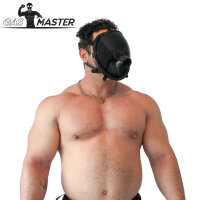 GASMASTER Schwarze MSX Rauchglas-Gasmaske mit Vollvisier