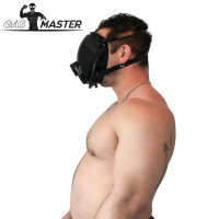 GASMASTER Schwarze MSX Rauchglas-Gasmaske mit Vollvisier
