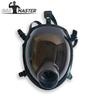 GASMASTER Schwarze MSX Rauchglas-Gasmaske mit Vollvisier