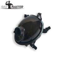GASMASTER Schwarze MSX Rauchglas-Gasmaske mit Vollvisier