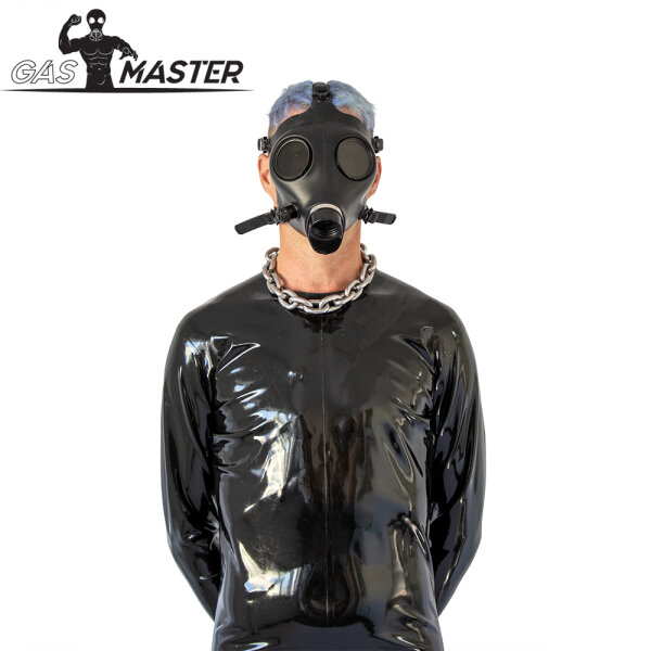 GASMASTER Alien-Gasmaske mit polarisierten Gl&auml;sern und Metall-Augenkappen