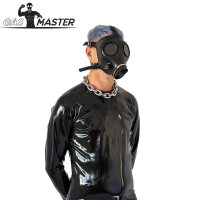 GASMASTER Alien-Gasmaske mit polarisierten Gl&auml;sern und Metall-Augenkappen