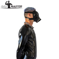 GASMASTER Alien-Gasmaske mit polarisierten Gl&auml;sern und Metall-Augenkappen