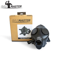 GASMASTER Alien-Gasmaske mit polarisierten Gl&auml;sern und Metall-Augenkappen
