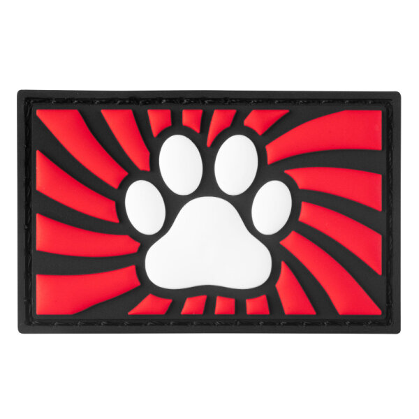 FUCK & FIST Tag Paw mit Klettverschluss Rot