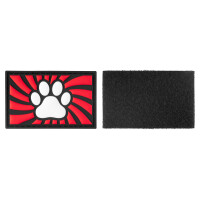 FUCK & FIST Tag Paw mit Klettverschluss Rot