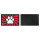 FUCK & FIST Tag Paw mit Klettverschluss Rot