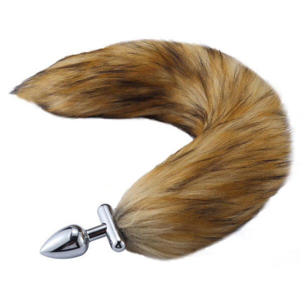 Kinky Puppy Umwandelbarer Foxy Roxy Fuchsschwanz Plug / &Oslash; 2,7 x 5,5 cm 39 cm Beige