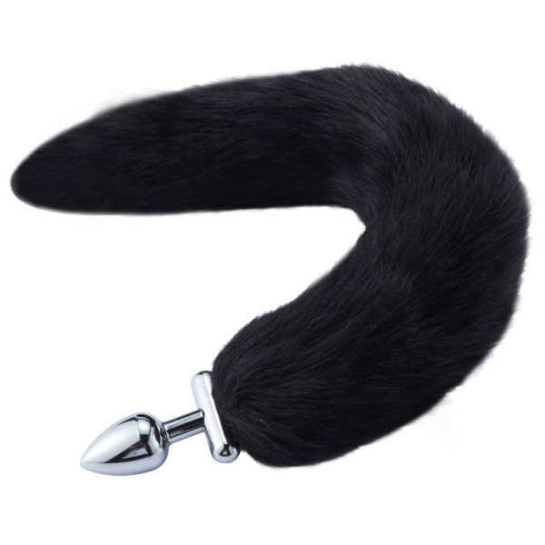 Kinky Puppy Umwandelbarer Foxy Roxy Fuchsschwanz Plug / &Oslash; 2,7 x 5,5 cm 39 cm Schwarz