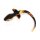 Kinky Puppy Dog Tail Plug / &Oslash; 3,1 cm x 7,5 cm Schwarz-Orange