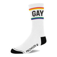 Gay Wei&szlig;-Regenbogen Socken ONE Size