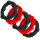 OXBALLS [SIL] GEARHEADS 5-Pack SPINNER Rings Red / Black