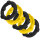 OXBALLS [SIL] GEARHEADS 5-Pack SPINNER Rings Yellow / Black