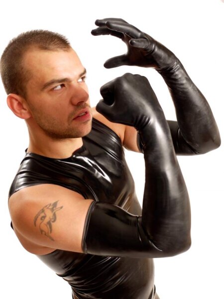 Rubber - Handschuhe Lang in Gr&ouml;&szlig;e M