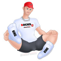 SNEAKFREAXX Wei&szlig;e Socken Sneak King Wei&szlig;-Schwarz ONE SIZE