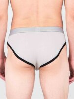 SPORT FUCKER Shortstop Brief - Grau / Schwarz in Größe XL