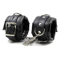 BDSMaster Simply Dom Halskrause & Handschellen Set Schwarz