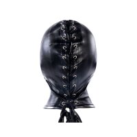 KINKGEAR SM-Kopfhaube mit Knebel und Subfull-Maske Schwarz Gr&ouml;&szlig;e S/M