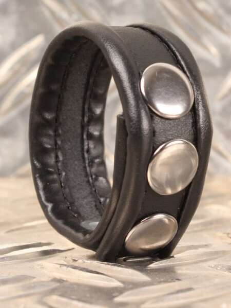 THR RED Leder Cockring - Schwarz/Schwarz