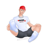 SNEAKFREAXX Socken Sneaker Guys Wei&szlig;-Schwarz