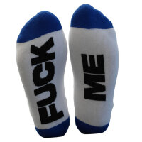 Mister B Fuck Me Socken Wei&szlig;-Blau in...