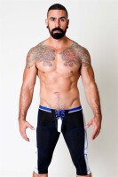 CELLBLOCK 13 Enforcer Pant - Schwarz-Blau-Wei&szlig; in Gr&ouml;&szlig;e M