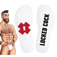 SneakXX Locked Cock Wei&szlig;e Socken ONE SIZE
