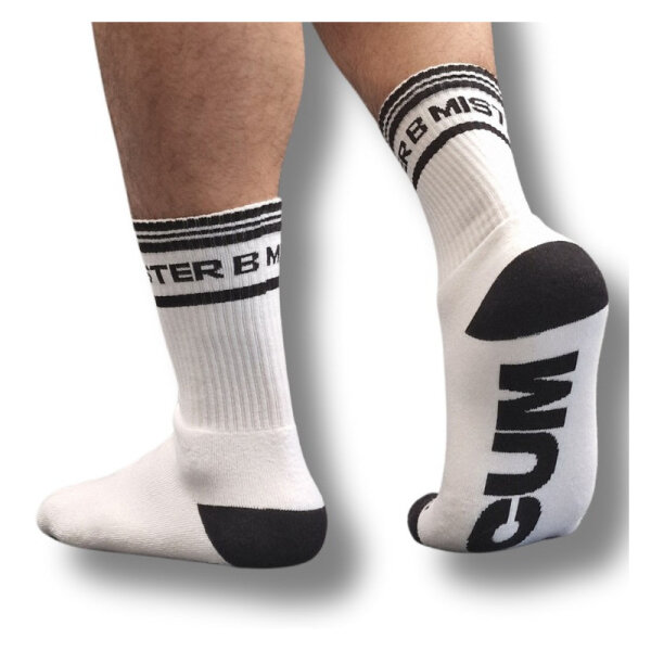 Mister B Cum Dump Socken Wei&szlig; in Gr&ouml;&szlig;e 42 - 46