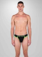 SPORT FUCKER Shortstop Brief - Schwarz / Neongrün in...