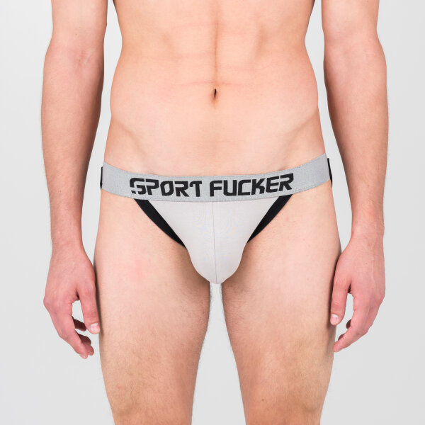 SPORT FUCKER Bullpen Jockstrap Grau / Schwarz Größe S