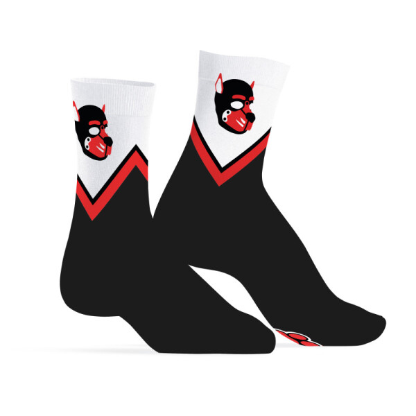 Kinky Puppy Rote Puppy Hood Socken ONE SIZE