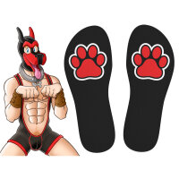Kinky Puppy Rote Puppy Hood Socken ONE SIZE