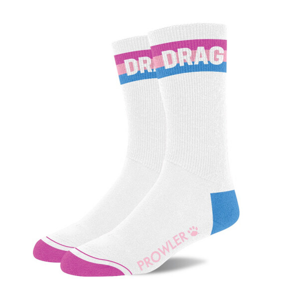 Drag Wei&szlig;-Rosa-Blau Socken ONE SIZE