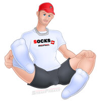 SNEAXFREAXX Wei&szlig;e Socken Pig ONE SIZE