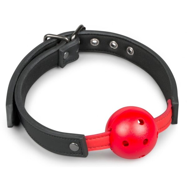 EASYTOYS Ball Gag mit roter durchbohrter Kugel