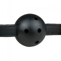 EASYTOYS Ball Gag mit schwarzer durchbohrter Kugel