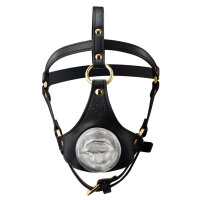 BDSMMaster Knebel mit Masturbator Eingang Mund Tranlips...