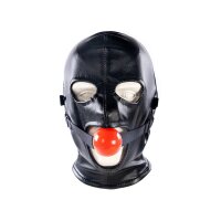KINKGEAR SM-Kopfhaube mit Knebel und Subfull-Maske Schwarz Gr&ouml;&szlig;e M/L